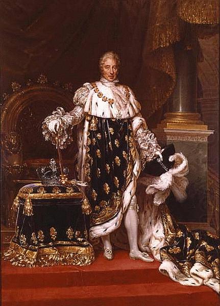 Portrait of the King Charles X of France in his coronation robes, unknow artist